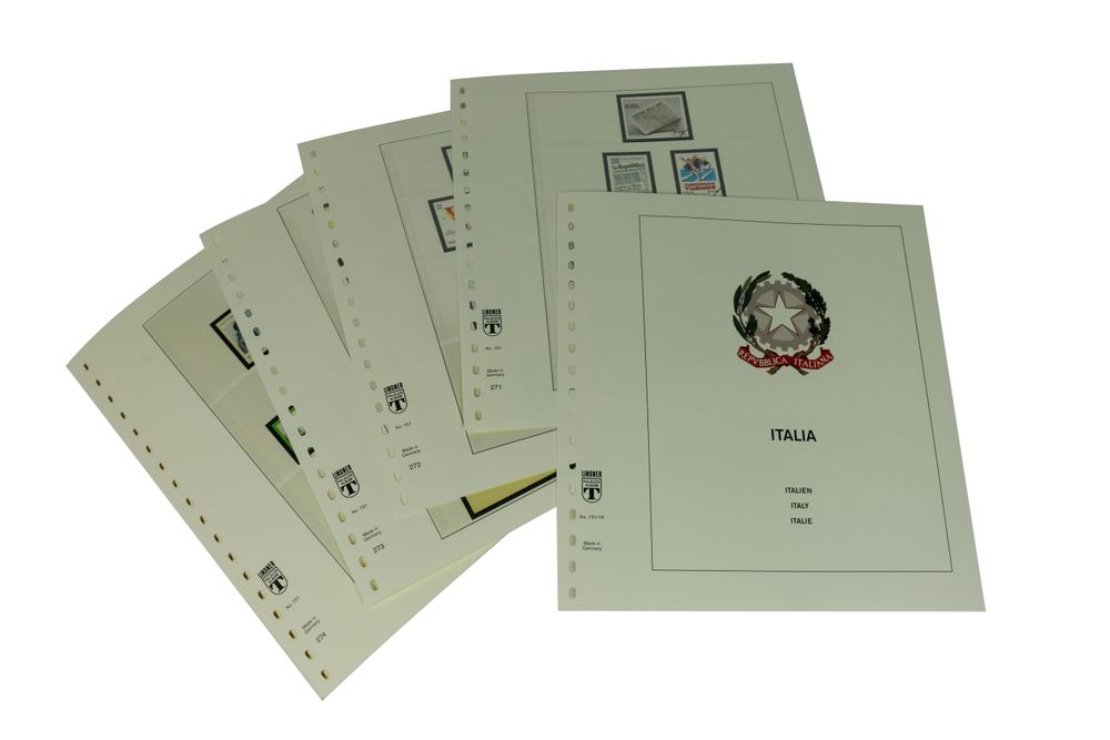Italie - Feuilles pré-imprimées Année 2016-2020