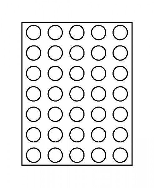 Box monnaies CARBO à 35 alvéoles ronds pour monnaies Ø 32,5 mm, par ex. pour 35 Euro-/20 Euro-/10 Euro- Argent Allemagne