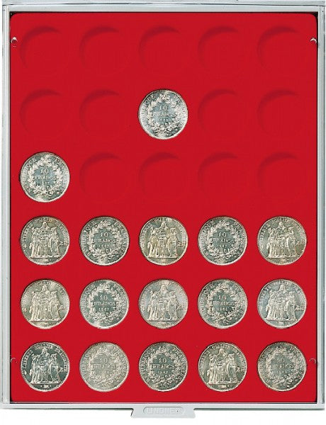 Box monnaies STANDARD à 30 alvéoles ronds pour monnaies Ø 37 mm