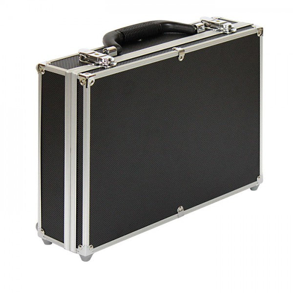 Grande valise numismatique de collection avec 8 plateaux rouges pour 480 monnaies ou capsules jusqu'à 27 mm Ø