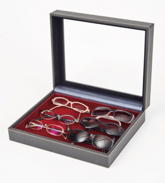 Coffret de collection NERA VARIUS PLUS avec plateau rouge foncé sans compartiment, avec fenêtre