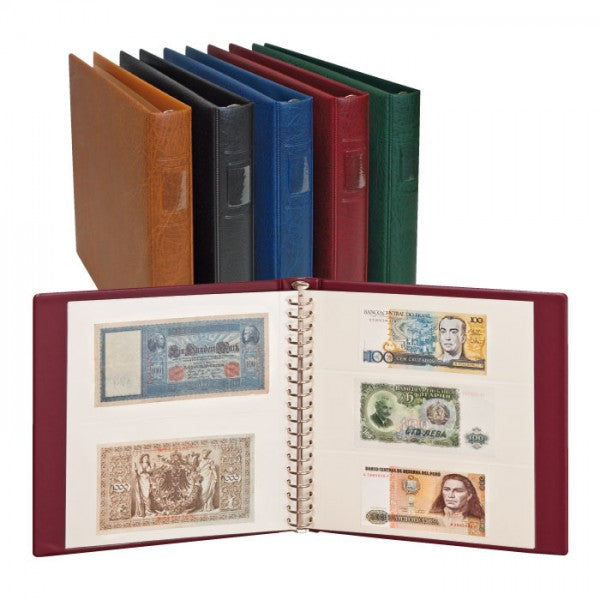 LINDNER Album pour billets banque (avec intercalaires blancs) – Bordeaux