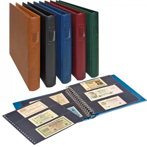 LINDNER Album pour billets banque (avec intercalaires noirs) – Bordeaux
