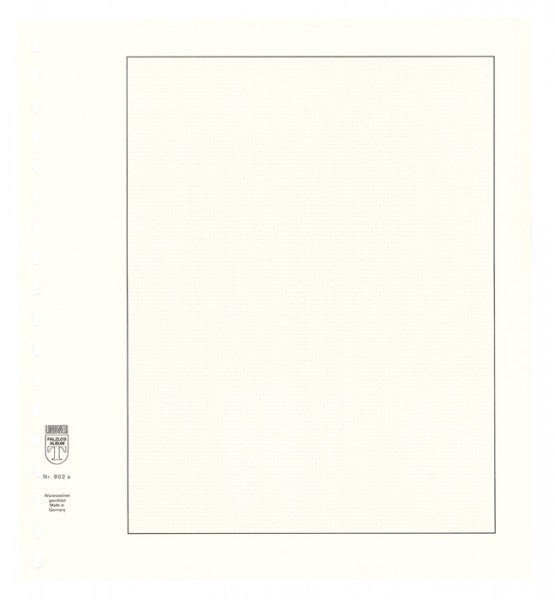 Feuilles neutres au format LINDNER 272mm x 296mm avec perforation 18 trous, paquet de 10