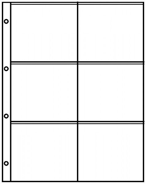 Feuilles de classement A4 à 6 poches (110 x 98 mm), paquet de 10