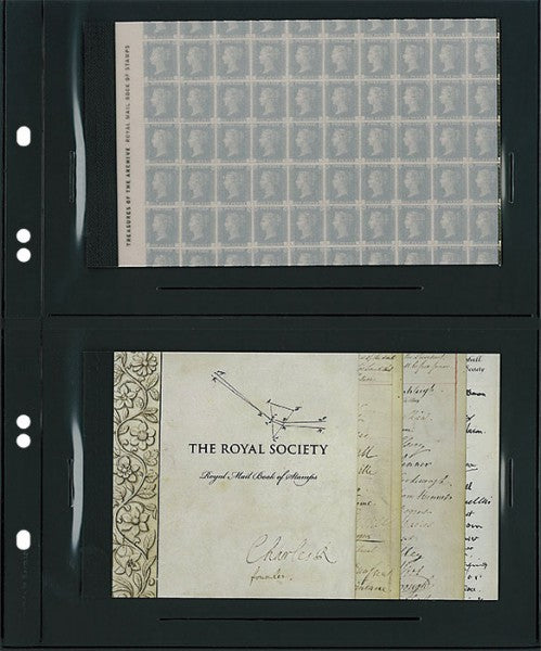 Feuilles Multi collect à 2 poches par page, noires, paquet de 10 – 168 x 112 mm