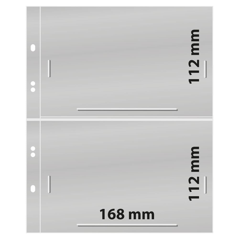 Feuilles Multi collect à 2 poches, transparentes, paquet de 10 – 168 x 112 mm