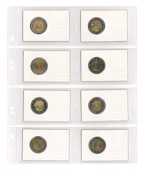 Feuilles Multi collect à 8 poches (93 x 56 mm), transparentes - paquet de 10