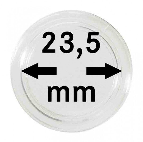 Capsules monnaies Ø intérieur 23,5 mm – Paquet de 100