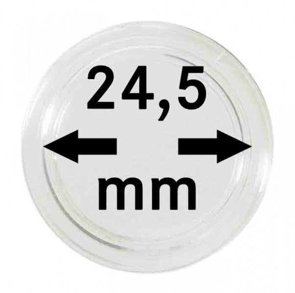 Capsules monnaies Ø intérieur 24,5 mm – Paquet de 100