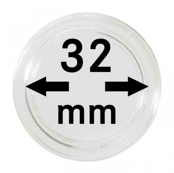 Capsules monnaies Ø intérieur 32 mm – Paquet de 100
