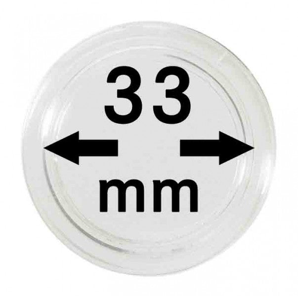 Capsules monnaies Ø intérieur 33 mm – Paquet de 100