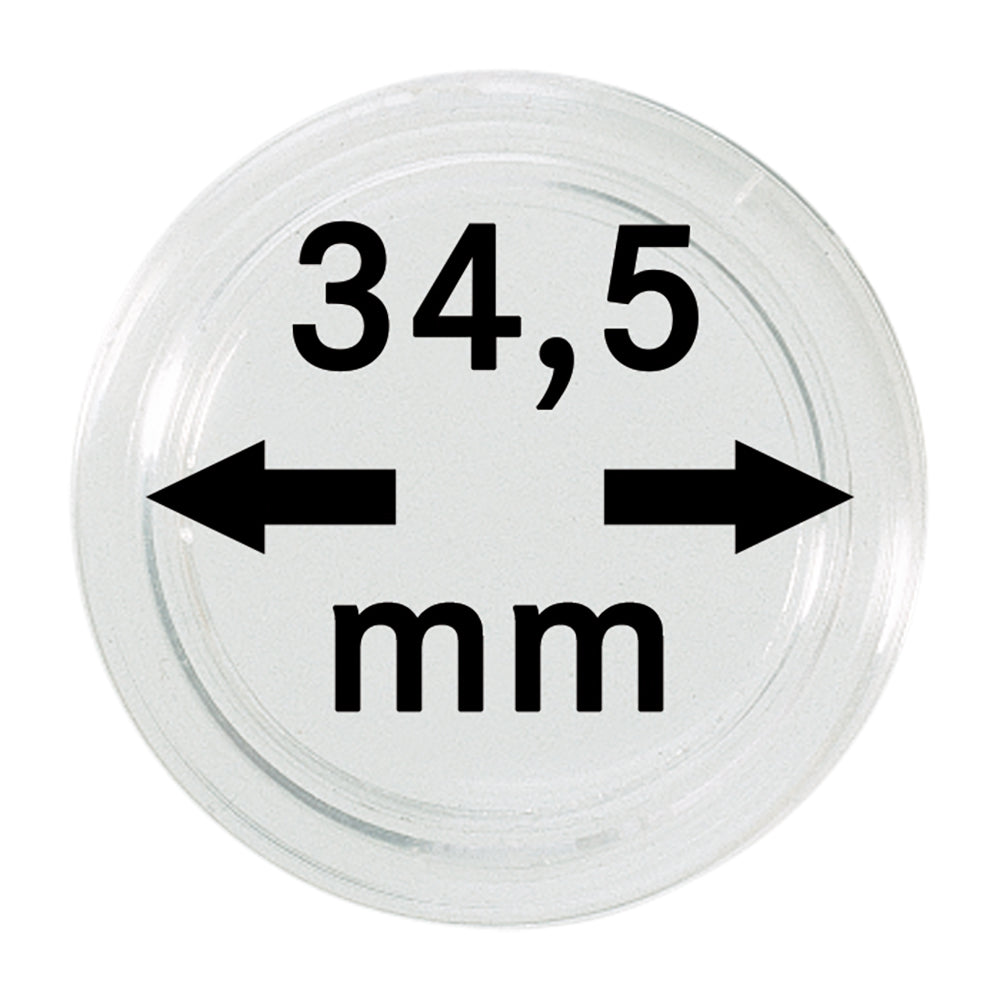 Capsules monnaies Ø intérieur 34,5 mm – Paquet de 100