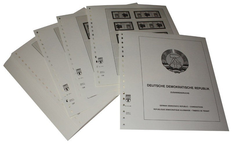 Allemagne Timbres se tenant République Démocratique - Feuilles pré-imprimées Année 1985-1990