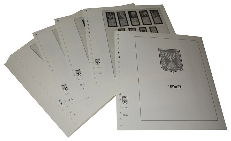 Israël avec tabs et blocs - Feuilles pré-imprimées Année 1970-1979