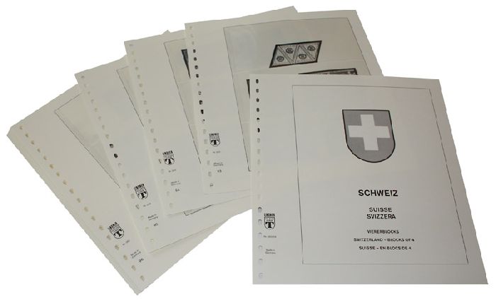 Suisse en blocs de 4 - Feuilles pré-imprimées Année 2020-2023