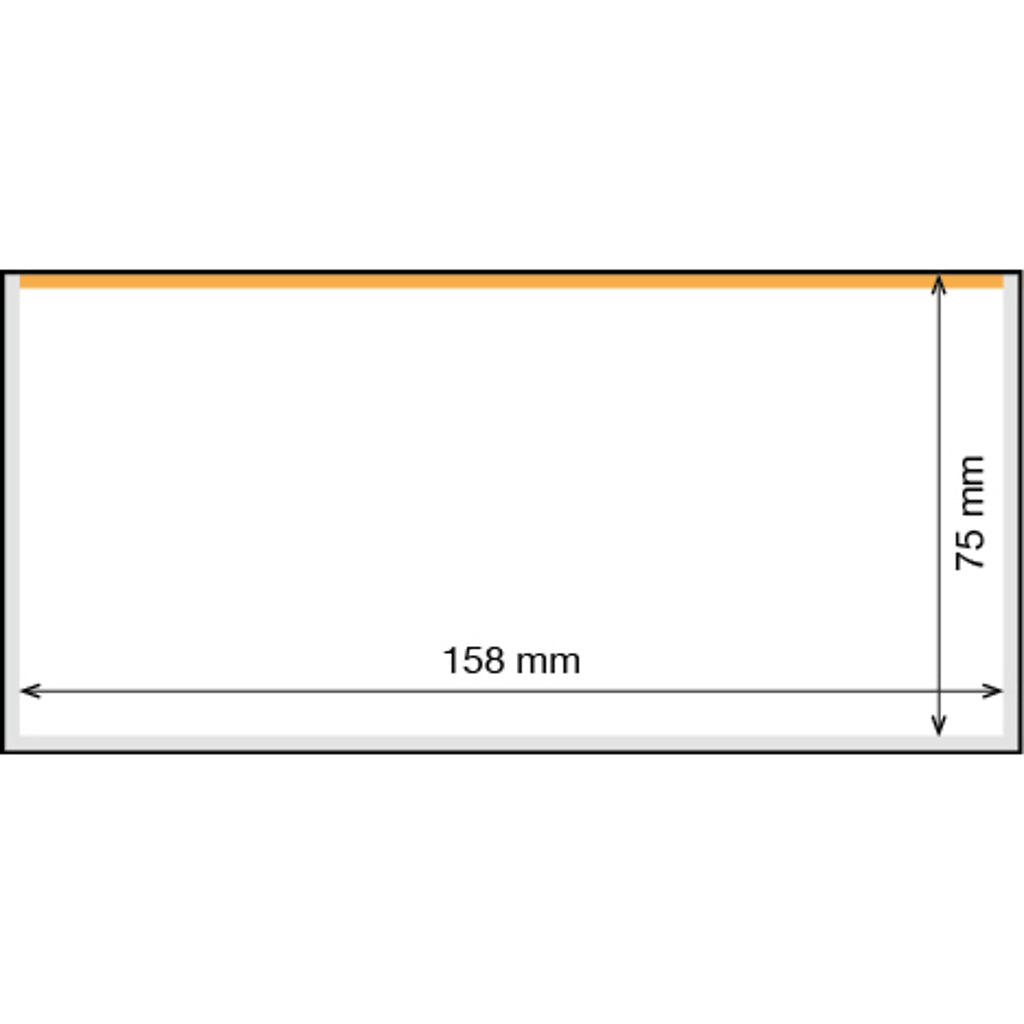 Basic 158 Pochettes de protection pour billets, paquet de 50