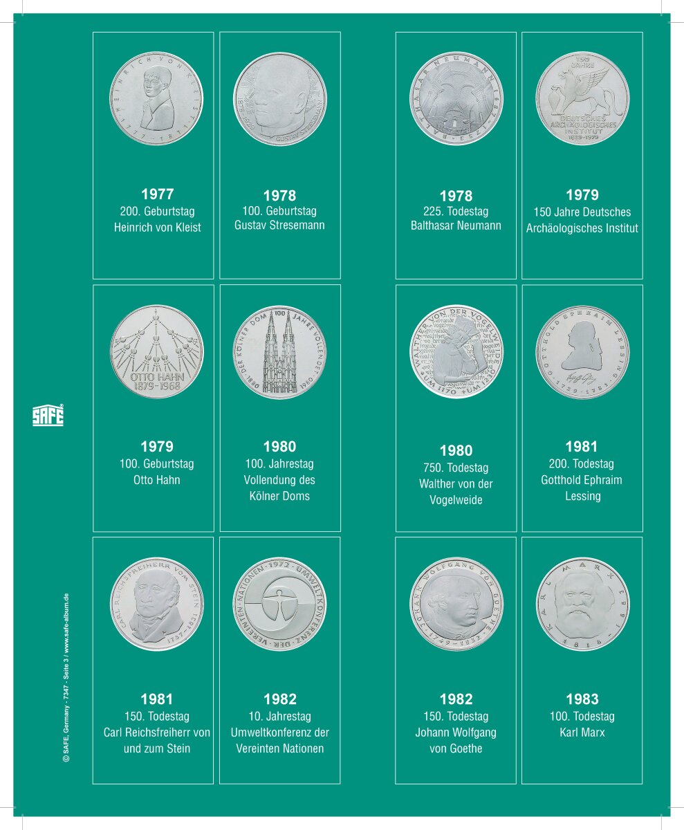 Additions Allemagne 5 Mark 1977-1983
