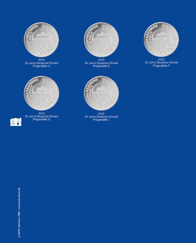 Feuille spéciale TOPset "25 € Unité Allemande" sans capsules