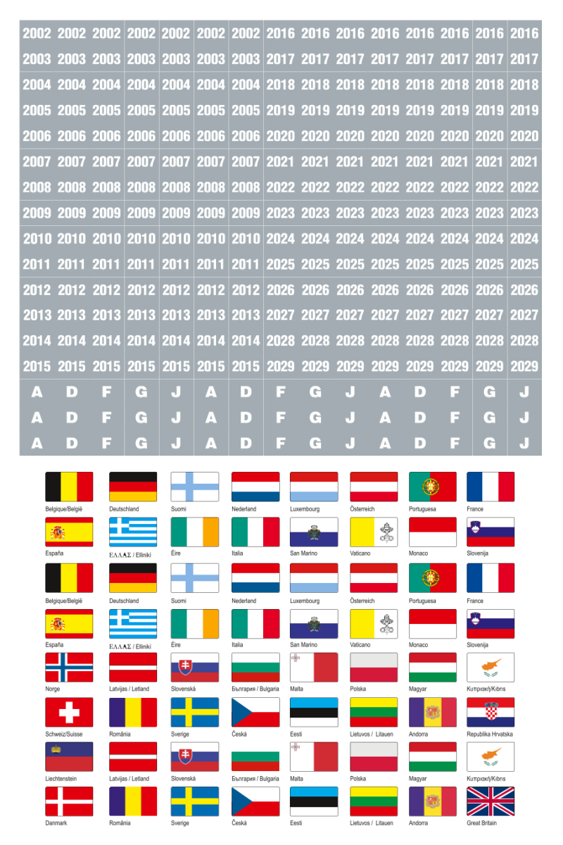 Drapeaux de marquage UE