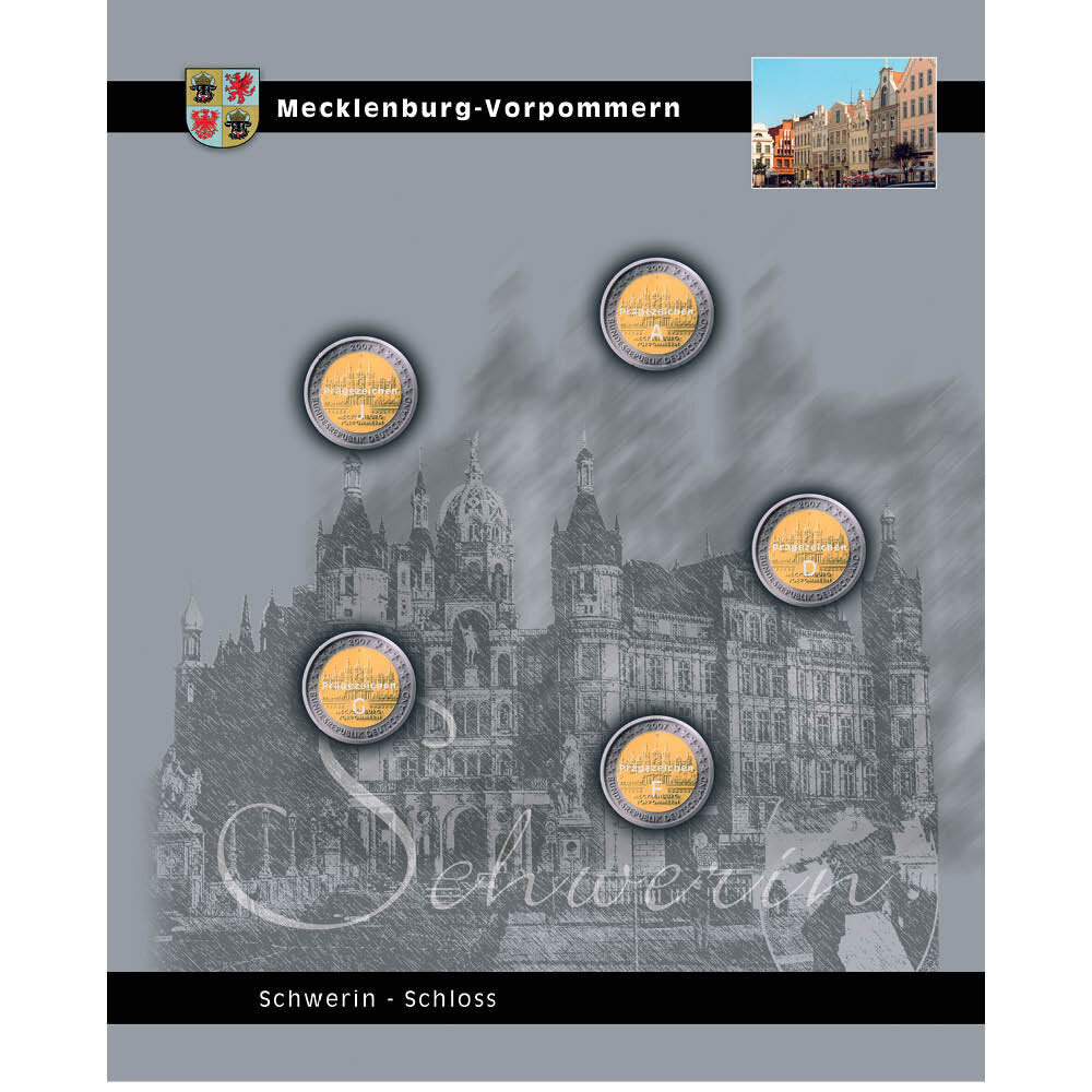 TOPset Feuille unique 2 Euro Mecklembourg-Poméranie-Occidentale