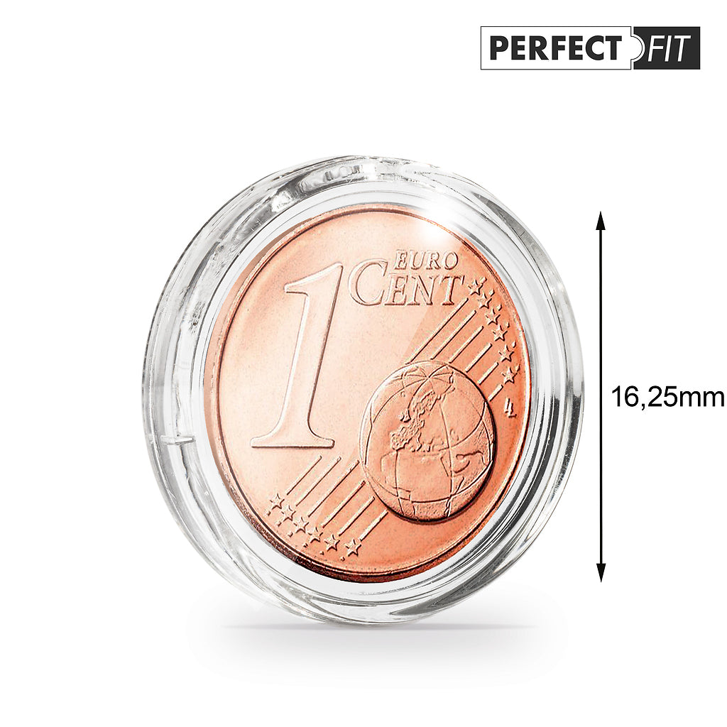 Capsules Ultra Perfect Fit pour 1 Euro-Cent (16,25 mm), paquet de 10