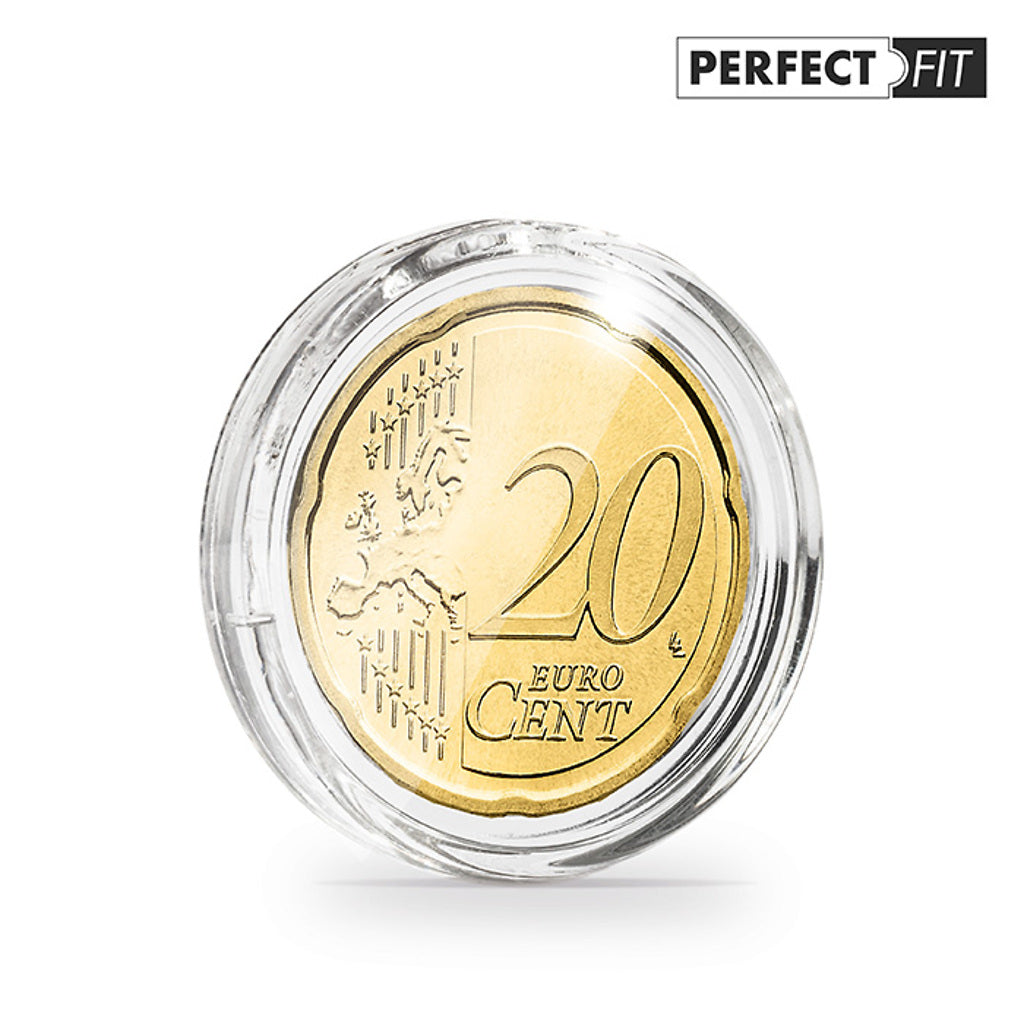 Capsules Ultra Perfect Fit pour 20 Euro-Cent (22,25 mm), paquet de 100