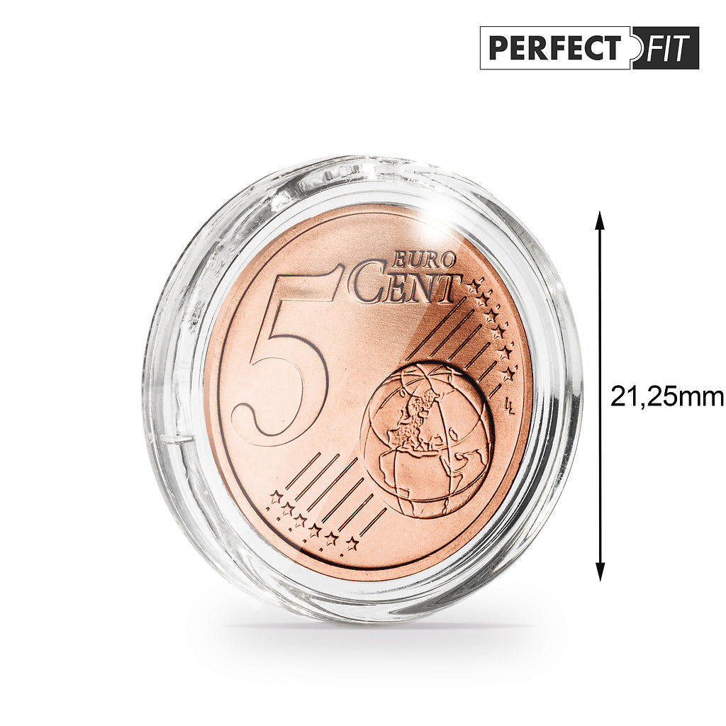 Capsules Ultra Perfect Fit pour 5 Euro-Cent (21,25 mm), paquet de 10