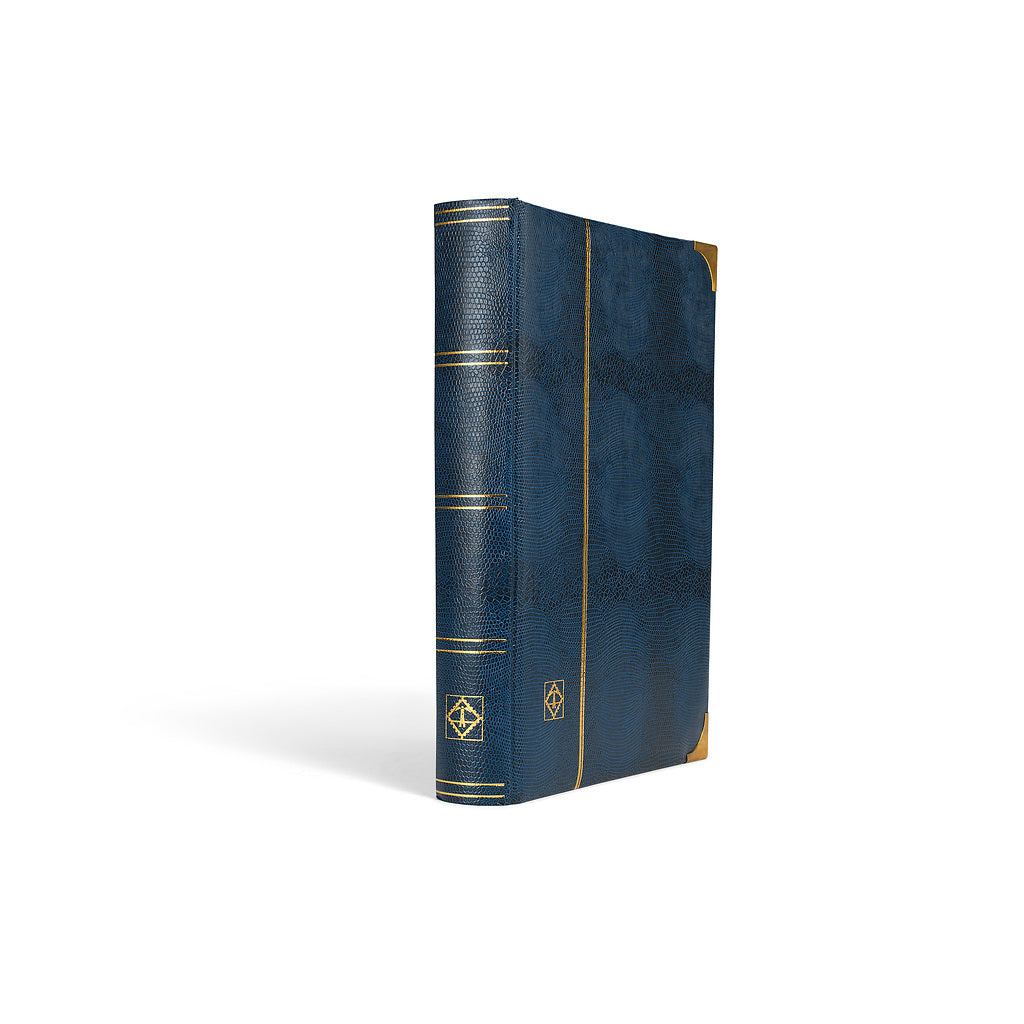 Classeur Comfort Deluxe DIN A4, 64 pages noires, couverture matelassée, aspect croco, ble
