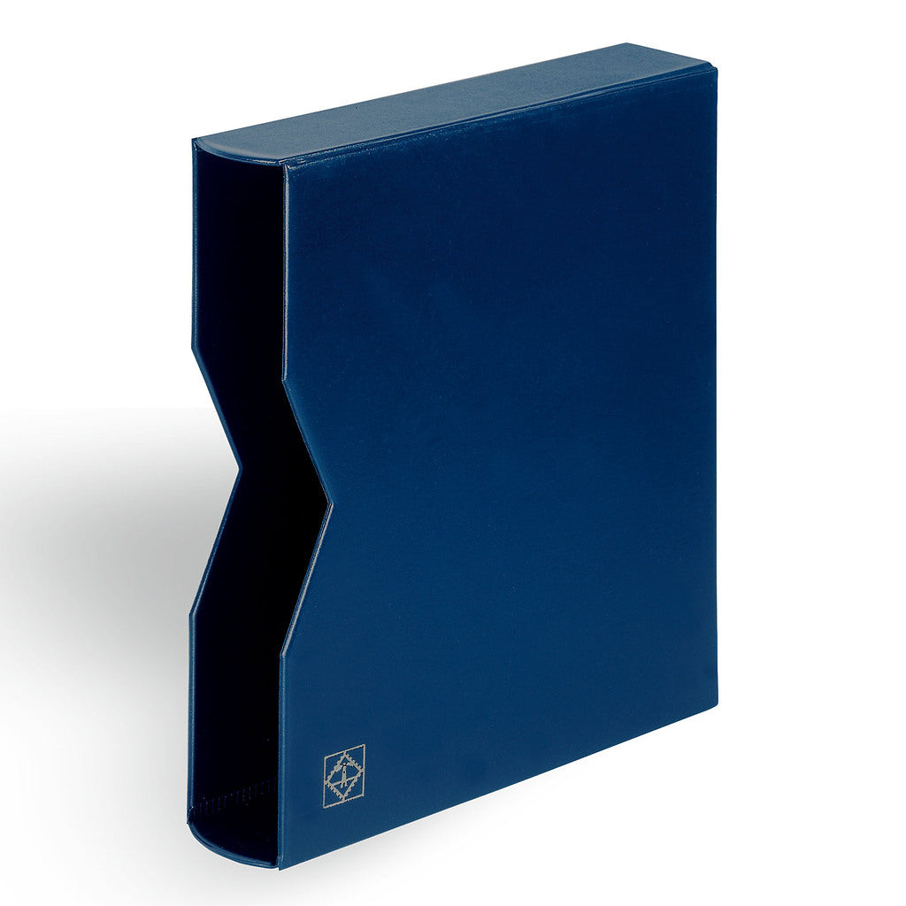 Etui de protection pour reliure á anneaux Optima, design classique, bleu roi