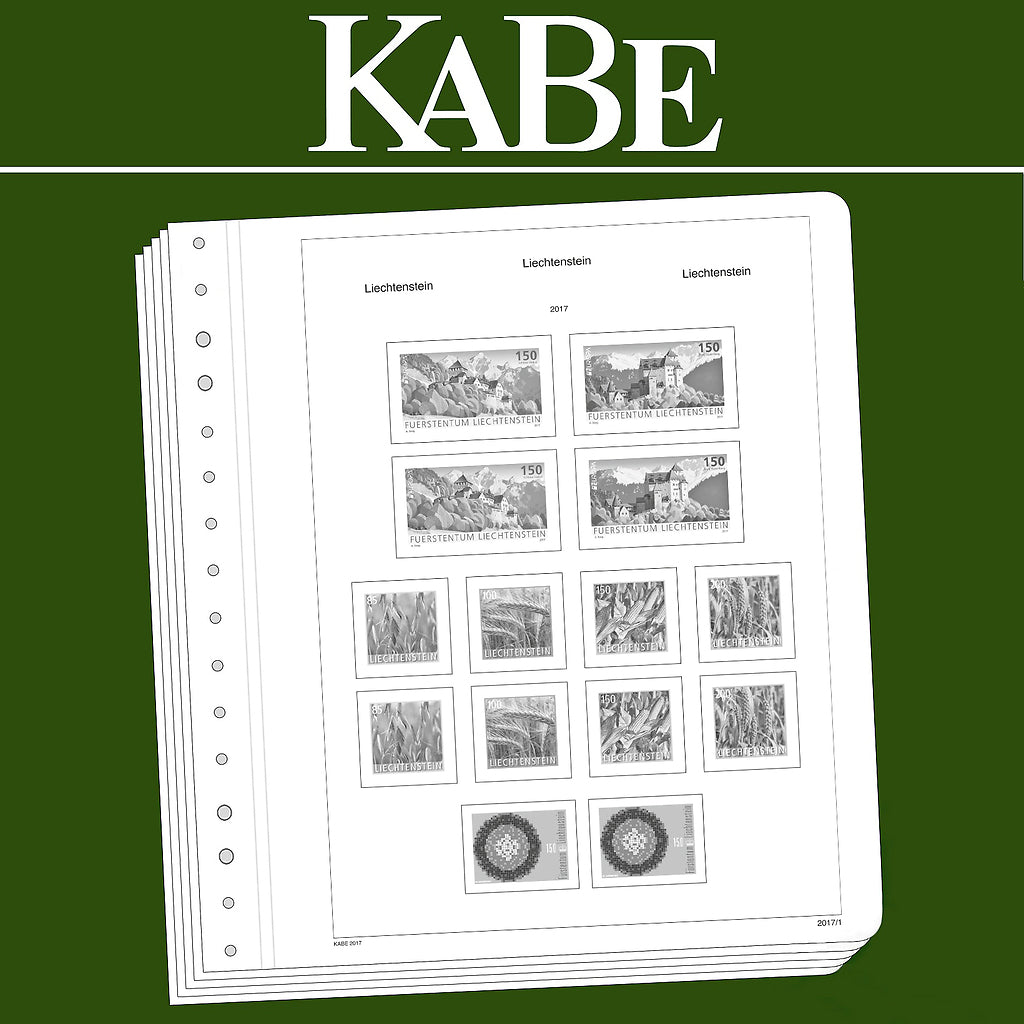 KABE feuilles complémentairesOF Liechtenstein 2019