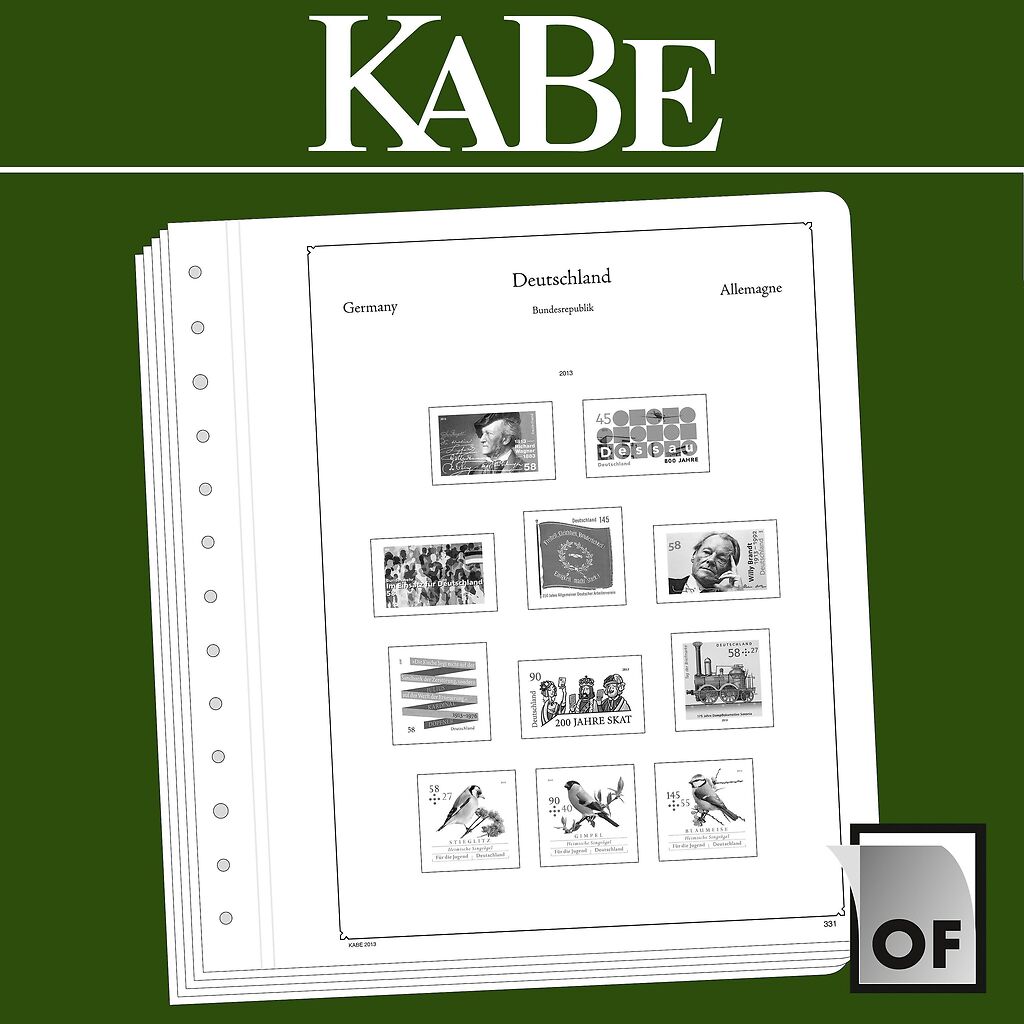 KABE feuilles préimprimées OF RDA BI-Collect 1985-1990