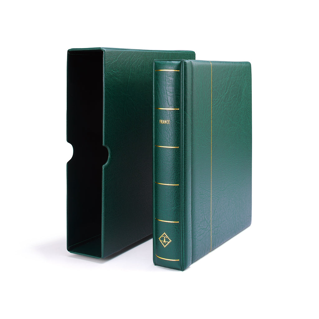 Leuchtturm Album préimprimé SF France 2010-2014, avec étui, vert