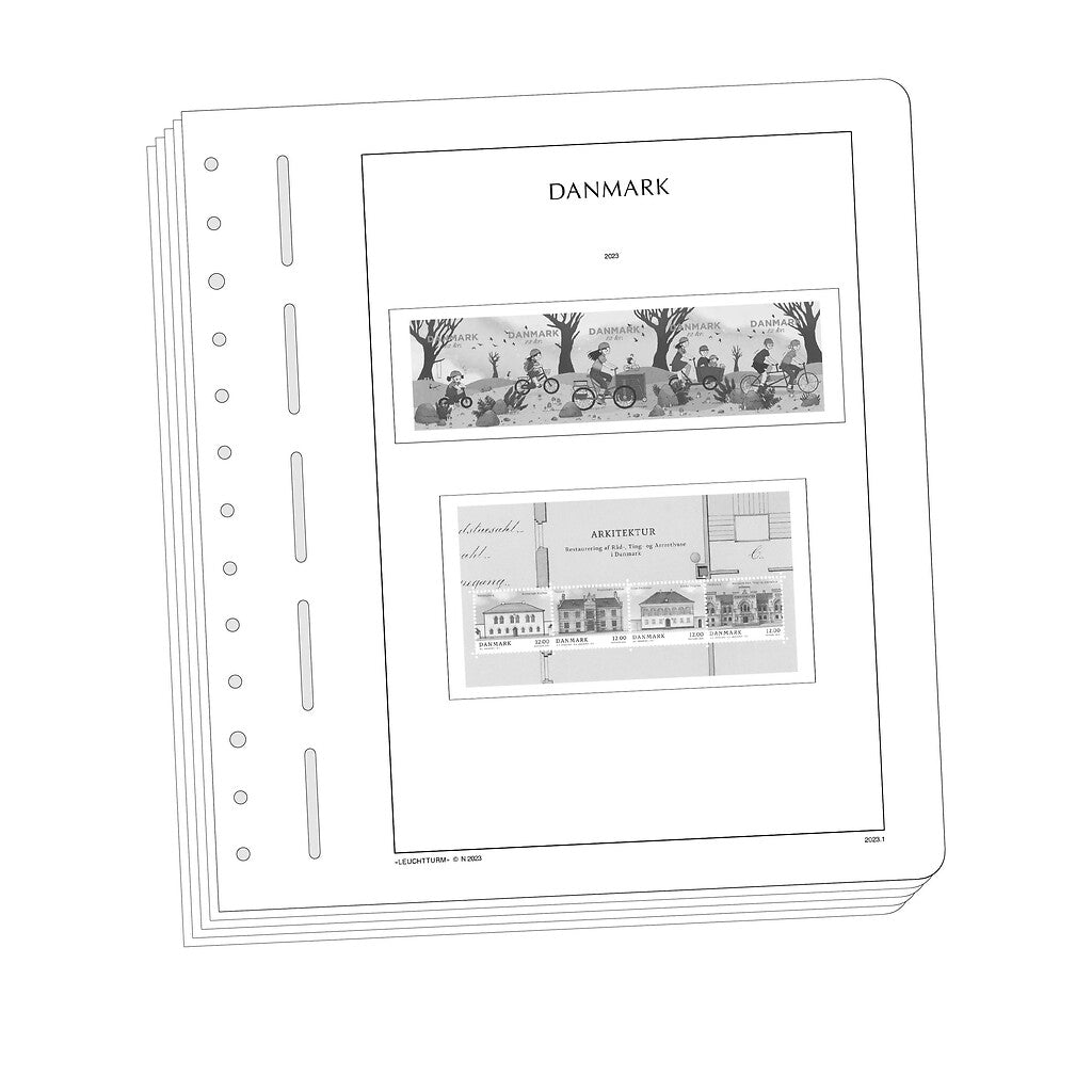 Leuchtturm feuilles complémentaires Danemark 2022