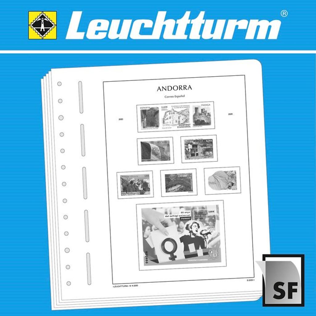 Leuchtturm feuilles complémentaires SF Andorre poste espagnole 2022