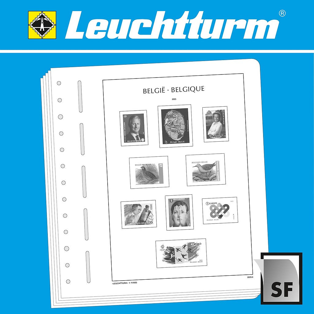 Leuchtturm feuilles complémentaires SF Belgique 2023