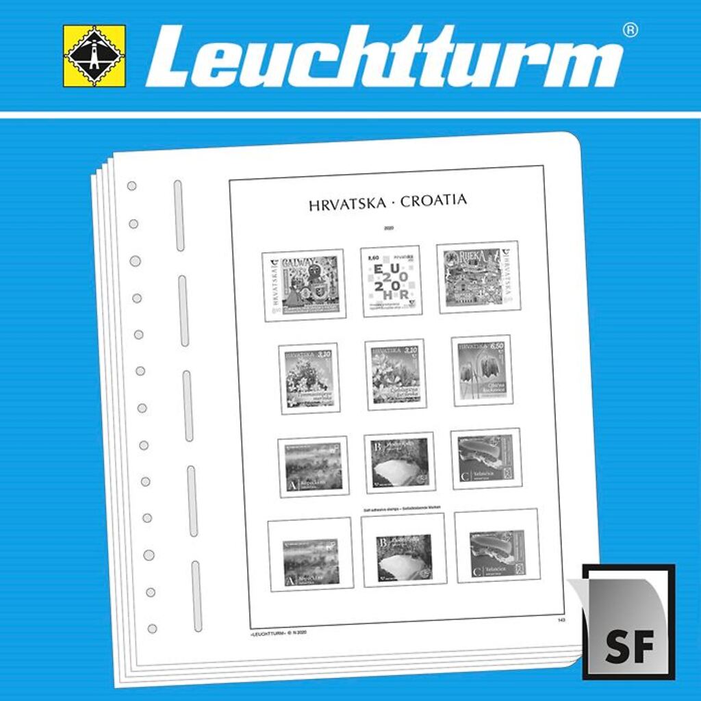 Leuchtturm feuilles complémentaires SF Croatie 2019