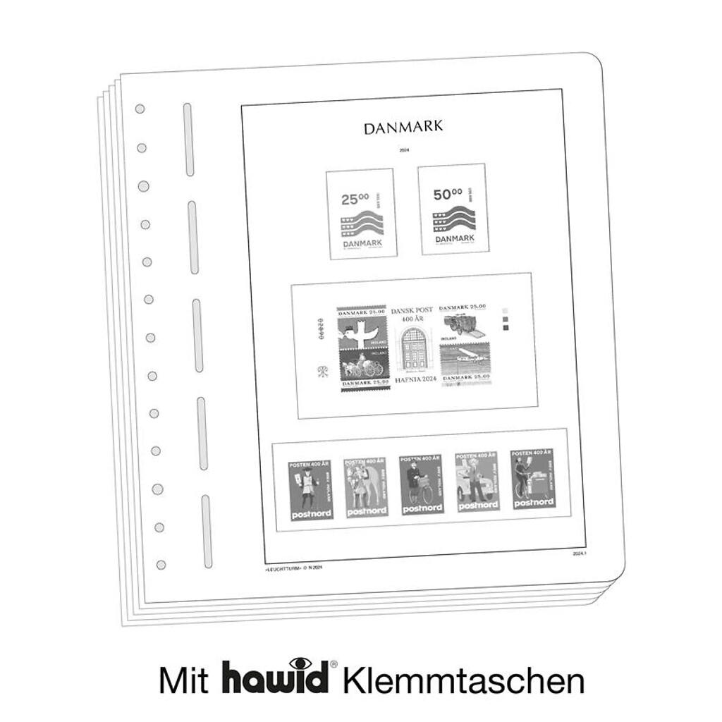 Leuchtturm feuilles complémentaires SF Danemark 2024