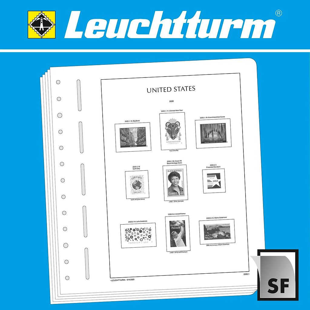 Leuchtturm feuilles complémentaires SF Etats-Unis 2022