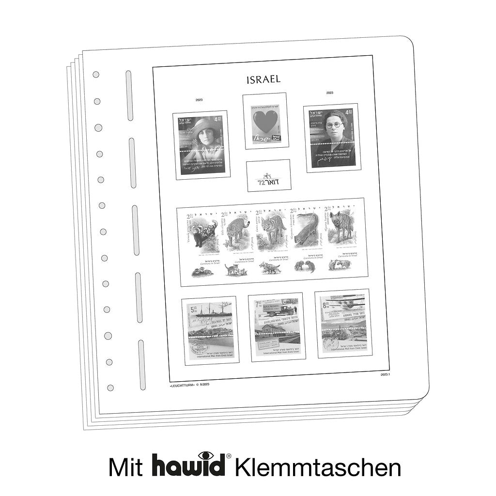 Leuchtturm feuilles complémentaires SF Israël (avec TAB) 2021