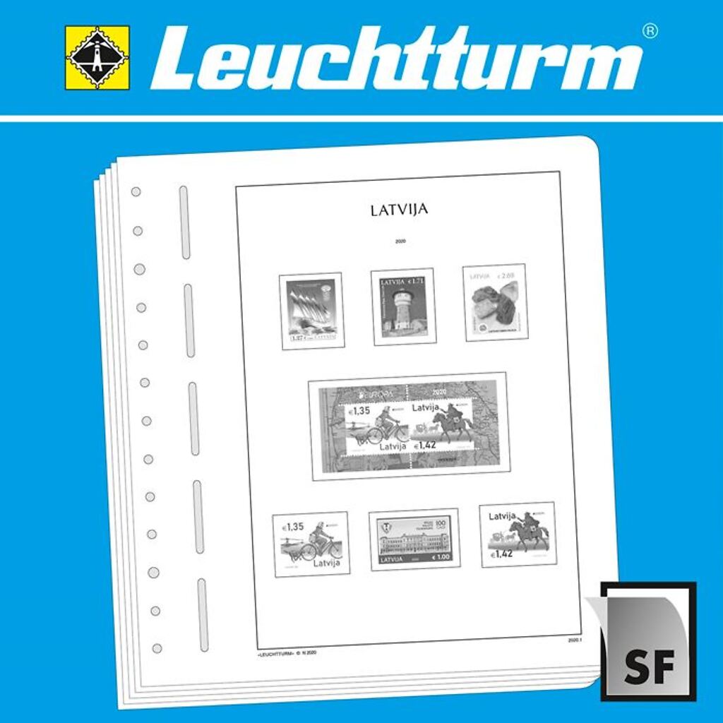 Leuchtturm feuilles complémentaires SF Lettonie 2022