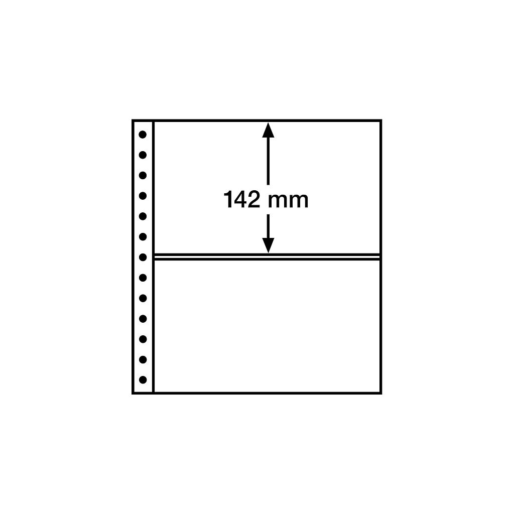 Leuchtturm feuilles R, 2 Compartiment, transparent, paq de 5