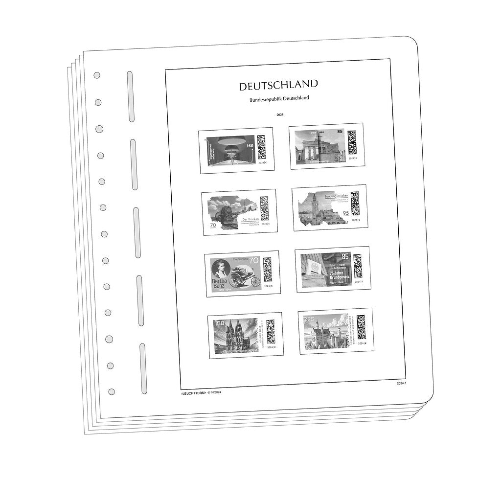 Leuchtturm SF-feuilles préimprimées République Fédérale d'Allemagne 2015-2019