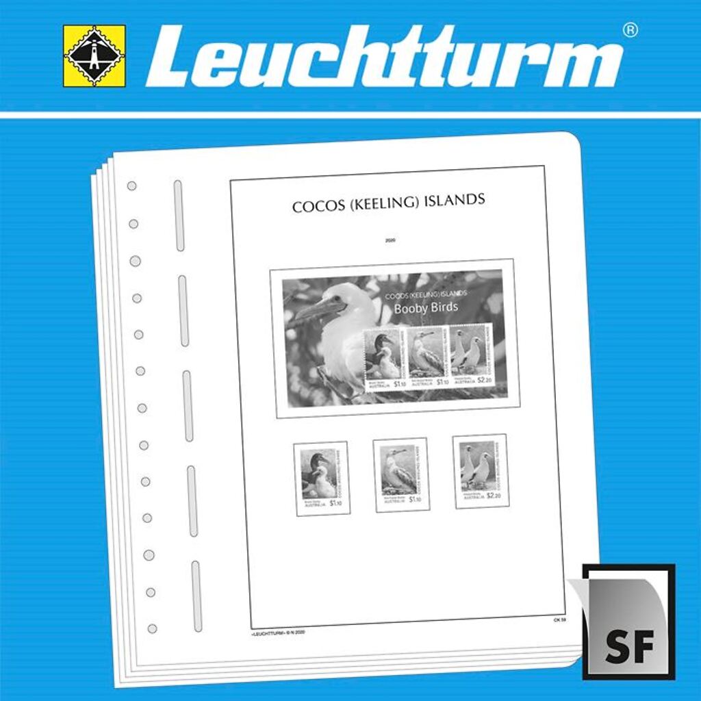 Leuchtturm supplement with stamp mounts IlesCocos (Keeling) 2019