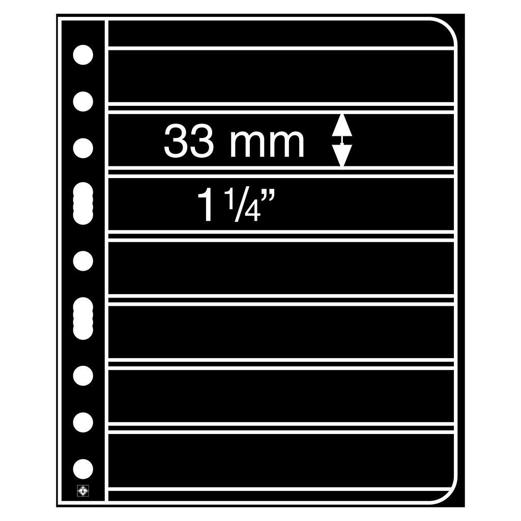 Pochettes plastiques Vario, 7 Compartiments, pellicule noire