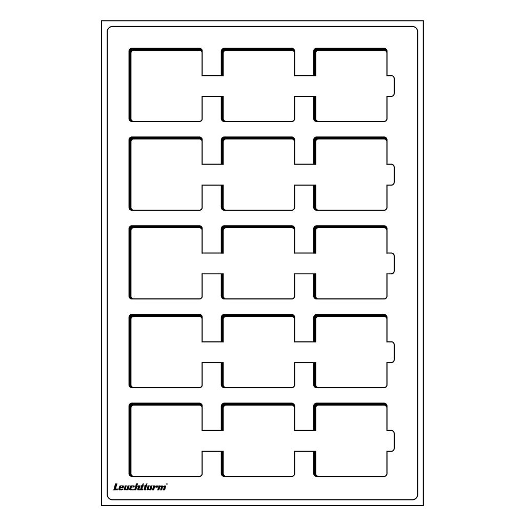 Tab plateaux L avec 15 cases pour cadres cartonnés jusqu'à 50x50 mm, bleu