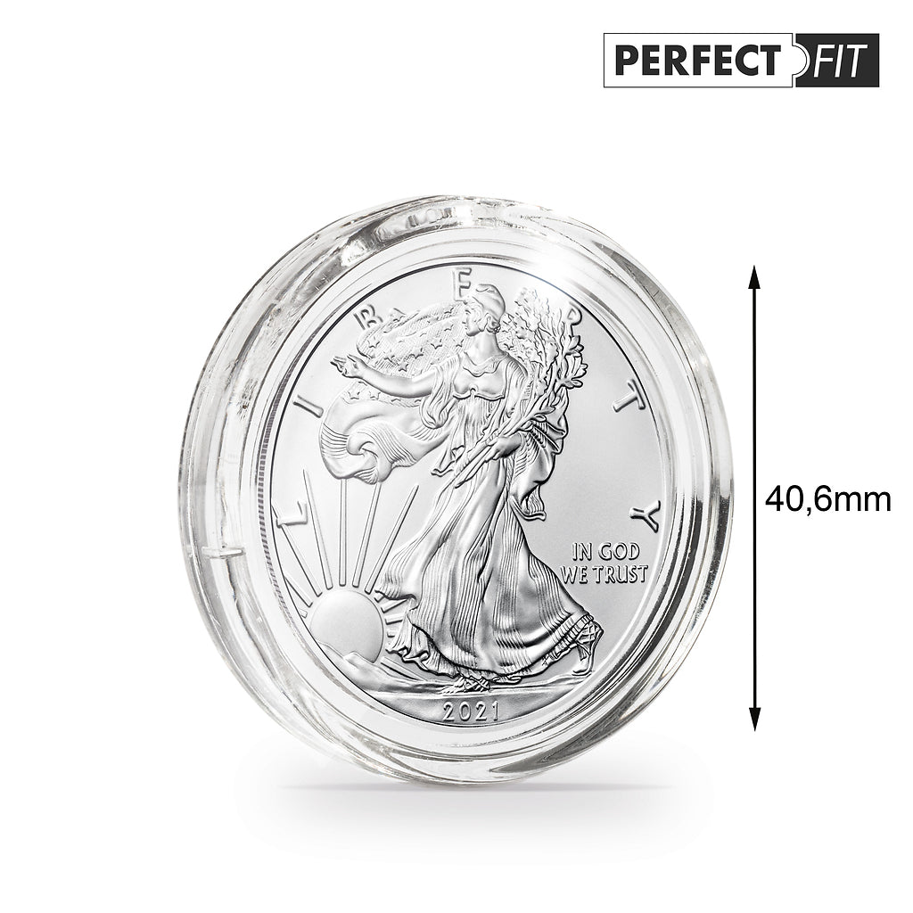 Ultra capsules Perfect Fit pour 1 oz. Silber 40,6 mm(p.e.American Eagle), paquet de 10
