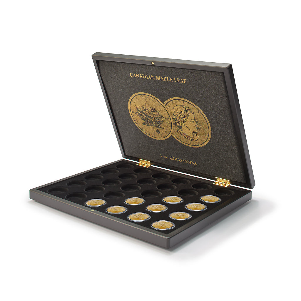 Volterra Uno - Coffret Numismatique pour 30 pièces d'or « Maple Leaf » en capsules