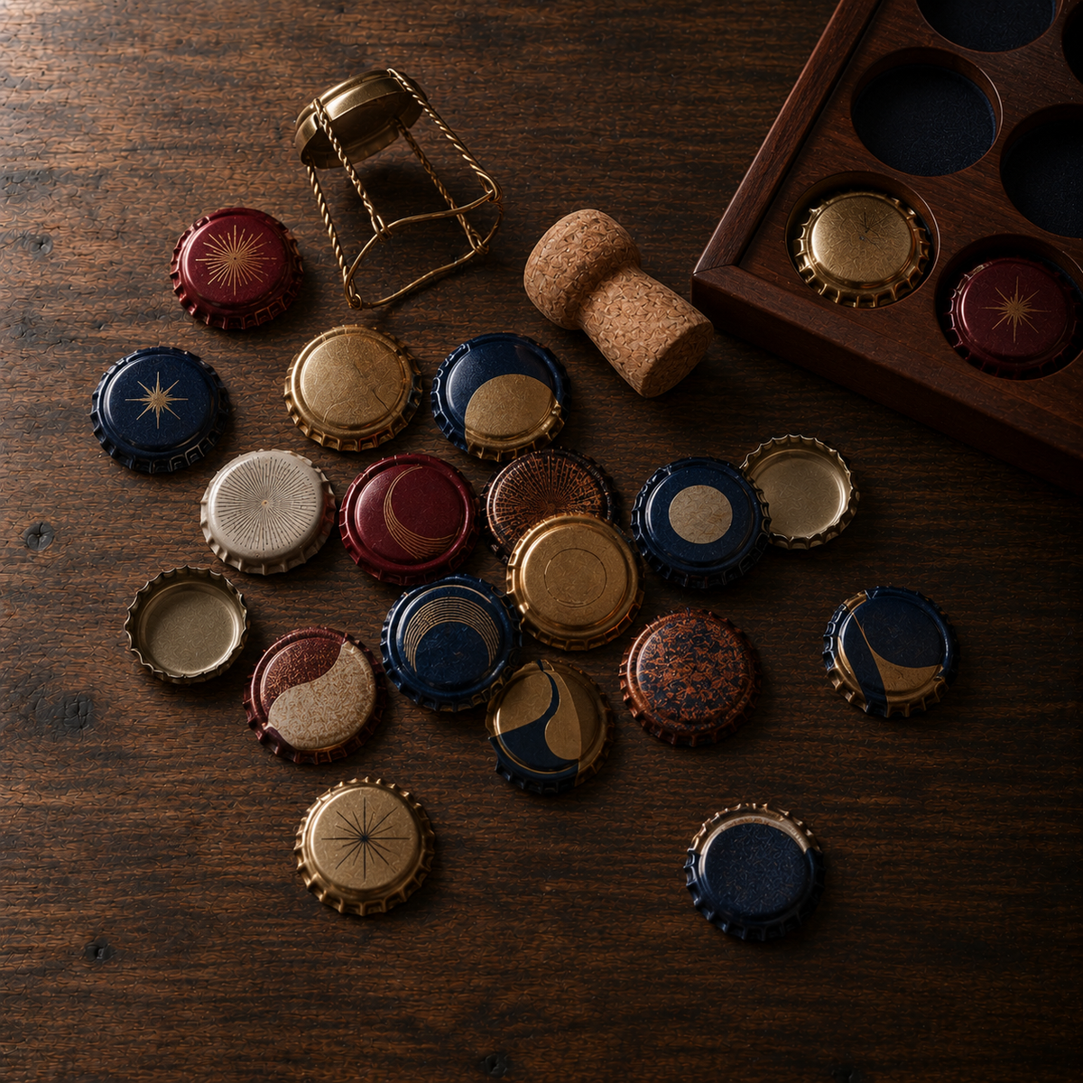 Plaques de muselet et capsules