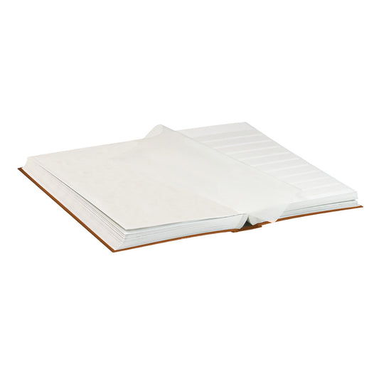 Classeur STANDARD pour timbres avec 64 pages blanches, 230 x 305 x 47 mm, brun clair